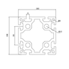 100100 Aluminum Extrusion Profile 100x100mm