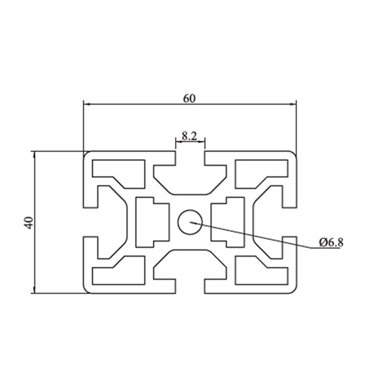 4060 Anodized T Slot Extruded Aluminum Profile 