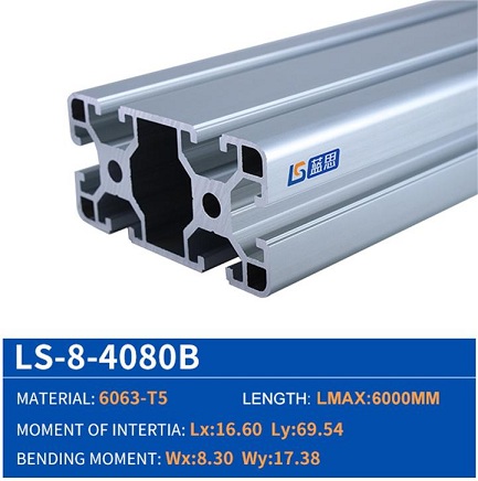 4080B Anodizing T Sloted Extruded Aluminum Profile