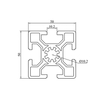 5050 10mm T-slot Anodizing Aluminum Profiles