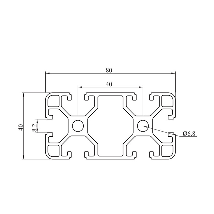 4080 Frames T Slotted 4080 Aluminum Extrusion Profile