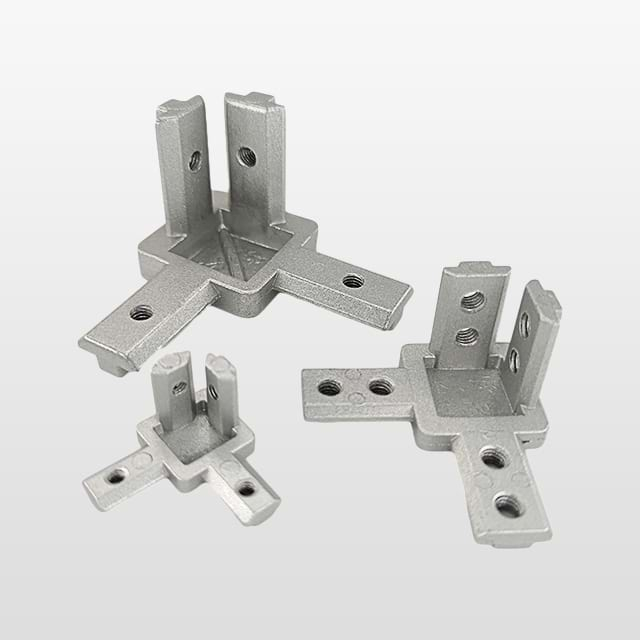 3-Way End Corner Bracket Solid Connectors