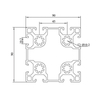 9090 Anodizing T slot Aluminum Extrusion Profile