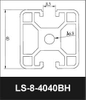 4040BH T Slot Extruded Aluminum Profile 