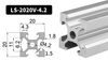 V Slot 2020 Aluminum Extrusion Profile 