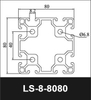 8080 Aluminum Profile for Machine Structure Frame 