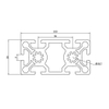 50100 8mm T-slot Anodizing Extruded Aluminum Profiles