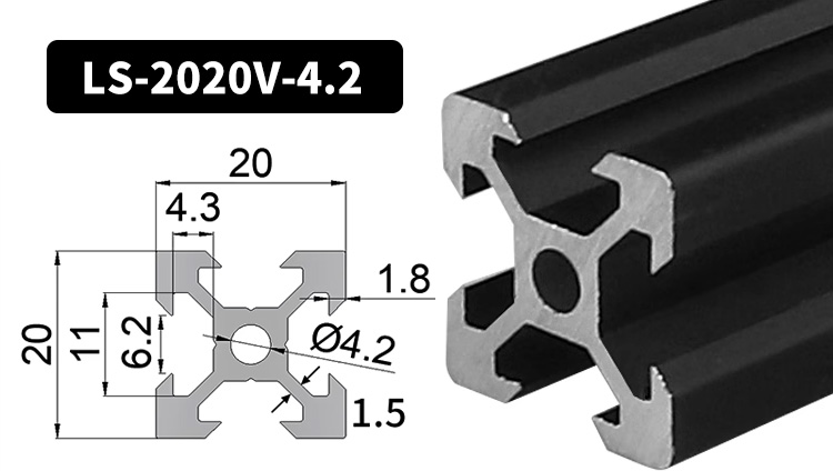 V Slot 2020 Aluminum Extrusion Profile 