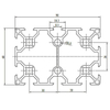 6090 Sliver T Slot Extruded Aluminum Profile