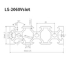 2060 V Slot Linear Rail Aluminum Extrusion Profile 