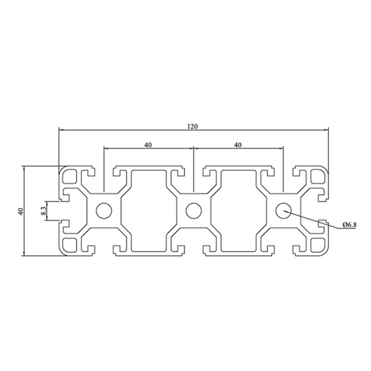 40120 Anodizing T Slotted Aluminum Extrusion Profile