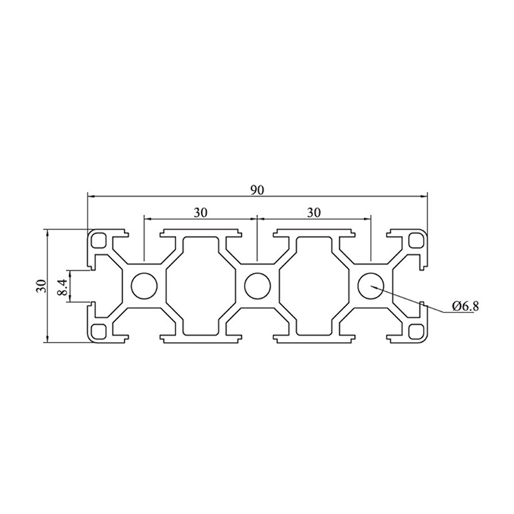 3090 T Slot Aluminum Extrusion Profile 