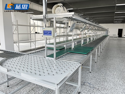 Unpowered roller conveyor line (2)